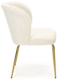 Jedálenská stolička K474 - krémová / zlatá