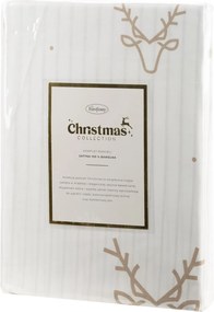 VIANOČNÉ SATÉNOVÉ OBLIEČKY BOSQUE 160X200 CM, 2 KS 70X80 CM VZOROVANÉ