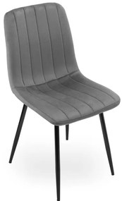 Jedálenská stolička FRESNO VELVET grafitová