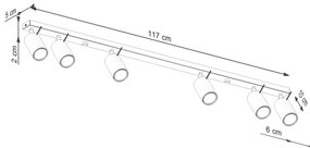 Sollux SL.1505 - Bodové svietidlo RING 6xGU10/10W/230V zelená