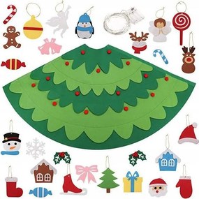 3D Vianočný DYI stromček pre deti s ozdobami