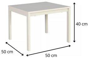 Konferenční stolek Frost 50 cm krémový