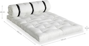 Biela rozkladacia pohovka vhodná do exteriéru Karup Design Design OUT™ Buckle Up White