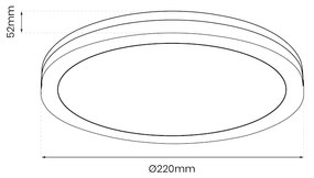 Stropné LED svietidlo Marlon, 1x LED 18w, 4000k, b