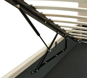 Manželská posteľ 140 cm Dabria (béžová) (s roštom) (s úl. priestorom). Vlastná spoľahlivá doprava až k Vám domov. 1078643