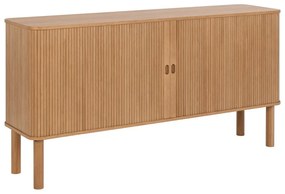 Nízka komoda v dekore duba s posuvnými dverami v prírodnej farbe 160x80 cm Langley – Actona