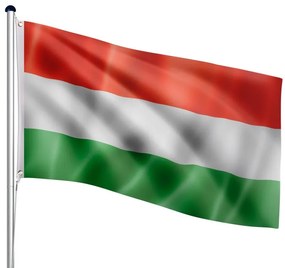 FLAGMASTER vlajkový stožiar s vlajkou, Maďarsko, 650 cm