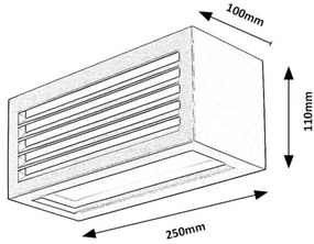 Rabalux 77100 - LED Vonkajšie nástenné svietidlo LUBLIN LED/10W/230V IP54 čierna