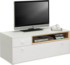 XXXLutz SKRINKA POD TV, biela, farba duba, 130/48/50 cm Hom`in - Detské izby - 000003000613