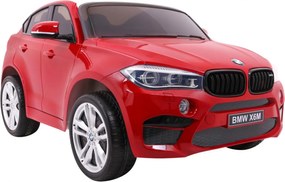 Ramiz SUV BMW X6M XXL pre 2 deti Lakovaná červená + Pilot + Eco koža