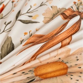 Polybavlnené obliečky FLORAL RIBBON POLY krémové Rozmer obliečky: 70 x 90 cm | 140 x 200 cm