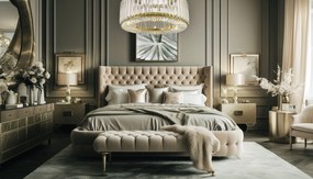 Toolight Toolight, krištáľové závesné svietidlo 6xE14 APP1652-6CP, zlatá lesklá, OSW-05699