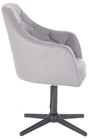 LuxuryForm DESIGN Kreslo ROMA na čiernom kríži - šedé