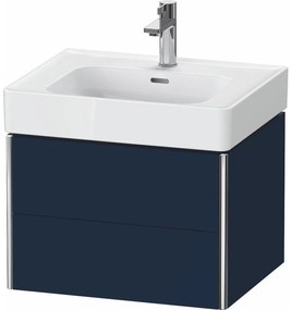 DURAVIT XSquare závesná skrinka pod umývadlo, 2 zásuvky, 584 x 470 x 397 mm, nočná modrá matná lakovaná, XS4378098980000