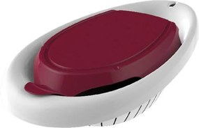 BAMA Cedidlo oválne s krájacou deskou, bordó