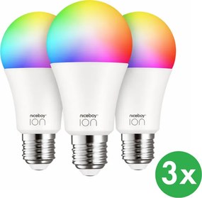 Žiarovky Niceboy ION SmartBulb RGB, 12 W, E27, 3 ks