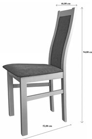 Jedálenská stolička ZOE dub/červená