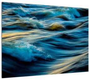 Sklenený obraz - Vlny (70x50 cm)