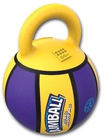 GiGwi Gumová lopta pre psov s rukoväťou JumballBasketball s rukoväťou žltá, 20 cm