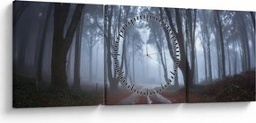 Obraz - Za daždivého dňa (s hodinami) (90x30 cm)