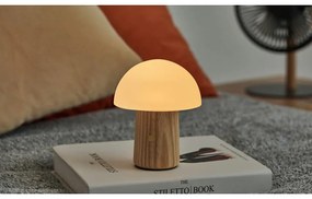 Stmievateľná stolová lampa v prírodnej farbe so skleneným tienidlom (výška 13 cm) Alice – Gingko