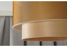 Duolla - Luster na lanku WOOD BOHO 1xE27/15W/230V pr. 45 cm medená/béžová