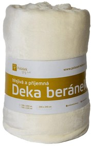 Polášek Mikroflanelová deka s barančekom - Oriešková | 100 x 150 cm