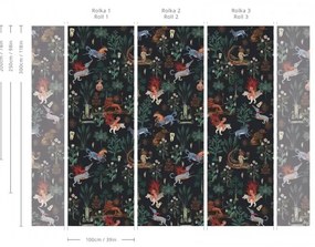 WALLCOLORS Botanic Beast wallpaper - tapeta POVRCH: Prowall Canvas