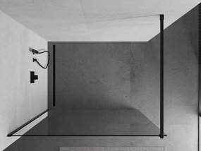 Mexen Kioto, sprchová zásteny typ Walk-In 180 x 200 cm, 8mm číre sklo, čierny profil, 800-180-101-70-00
