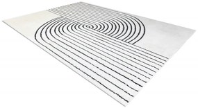 Dywany Łuszczów, Kusový koberec Mode 8587 geometric cream/black, 160x220, béžová, chodba / predsieň