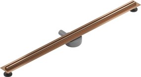 Mexen Flat 360° Slim sprchový žľab 140 cm, medená matná, 1C41140