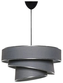 Závesné svietidlo v antracitovo-striebornej farbe s textilným tienidlom ø 40 cm Couper – Opviq lights
