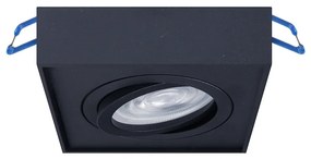 Podhľadové svietidlo Nusa Square, 1x čierne kovové tienidlo, (možnosť polohovania), b