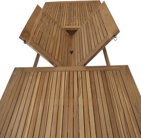 Doppler TECTONA - drevený rozkladací teakový stôl 180/240x100 cm - 2. KVALITA (N258)