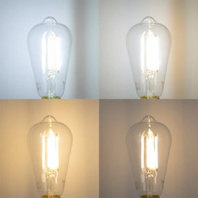 E27 Stmievateľná LED žiarovka ST64 číra 7W 806lm 2700-6500K