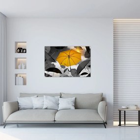 Obraz žltého dáždnika (90x60 cm)