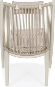 Béžové kovové záhradné kreslo Aloha – Bizzotto