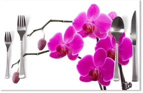 Sablio Prestieranie Fialové Orchidey: 40x30cm