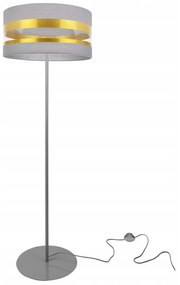 Stojacia lampa Intense Gold, 1x textilné tienidlo (výber zo 6 farieb), (výber z 3 farieb konštrukcie), (fi 40cm), o