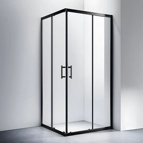 Motril čierny Sprchový kút 80x80, 190cm, 6mm, NANO