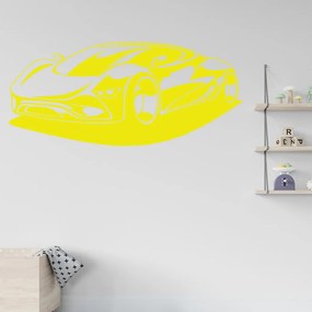 Veselá Stena Samolepka Auto budúcnosti Farba: žltá, Veľkosť: 80 x 37 cm