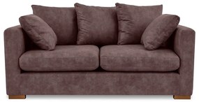 Tmavohnedá pohovka z imitácie kože 175 cm Hamburg – Scandic