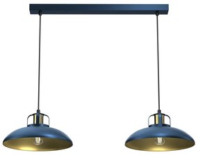 Luster na lanku FELIX 2xE27/60W/230V modrá