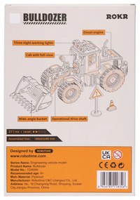 Robotime Rokr 3D dřevěné puzzle Buldozer 211 ks
