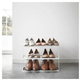 Biely kovový stojan na topánky Tower – YAMAZAKI