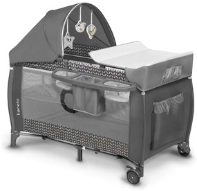 Lionelo - Cestovná postieľka SVEN PLUS šedá