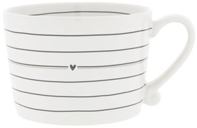 Cup White/Stripes10x8x7cm