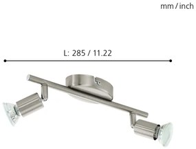 Eglo 92596 - LED bodové svietidlo BUZZ 2xGU10/2,8W/230V