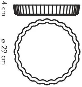 Tescoma GUSTO 622060.00 - Forma s vlnitým okrajom guľatá GUSTO o 28 cm