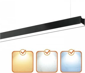 LED stropné prisadené závesné svietidlo KOLINE LED/40W/230V 3000/4000/6500K 120cm čierna